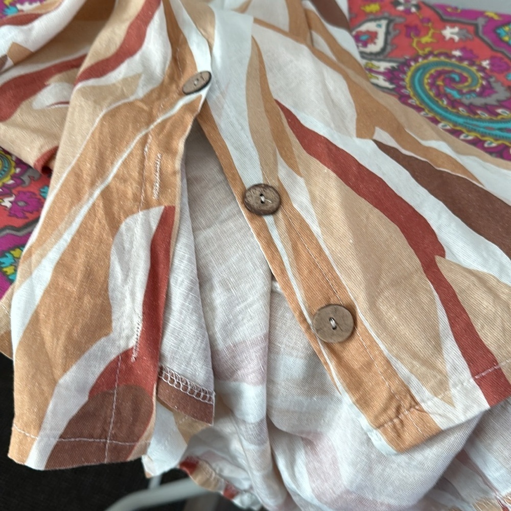 🤎🤎🤎Christina Vergani medium linen dress brown tan maxi - Picture 9 of 9